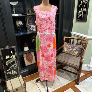 Madison Studio Vintage 100% Silk Floral Dress – Size 10